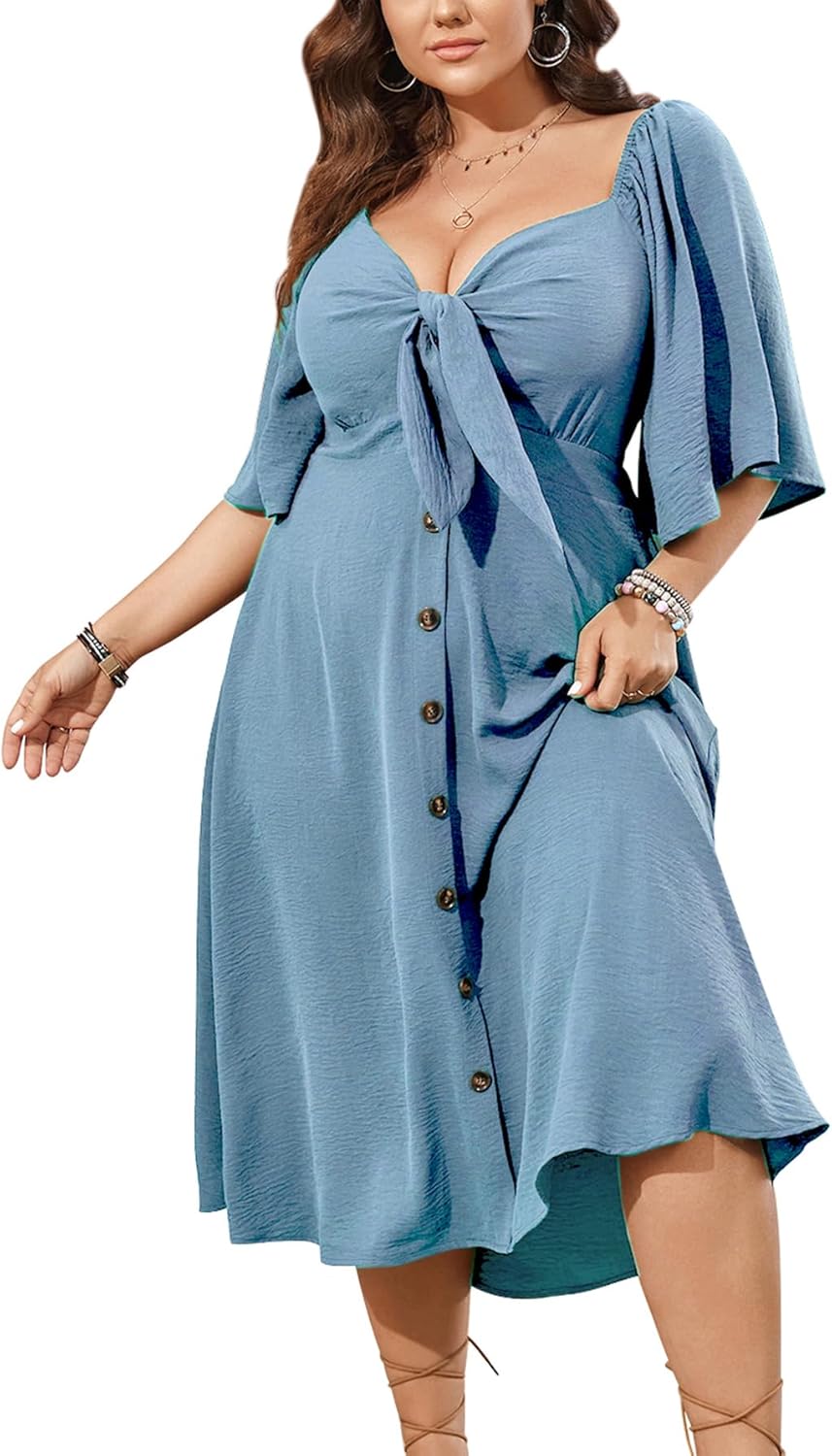 SCOMCHIC Plus Size Summer Dress for Casual and Chic Looks
