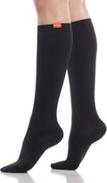 30-40 mmHg Compression Socks for Women & Men - Black Wide Calf