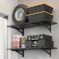 2 Pack Heavy Duty Garage Wall Shelving Set (1.5x4ft) - 500 lb Capacity