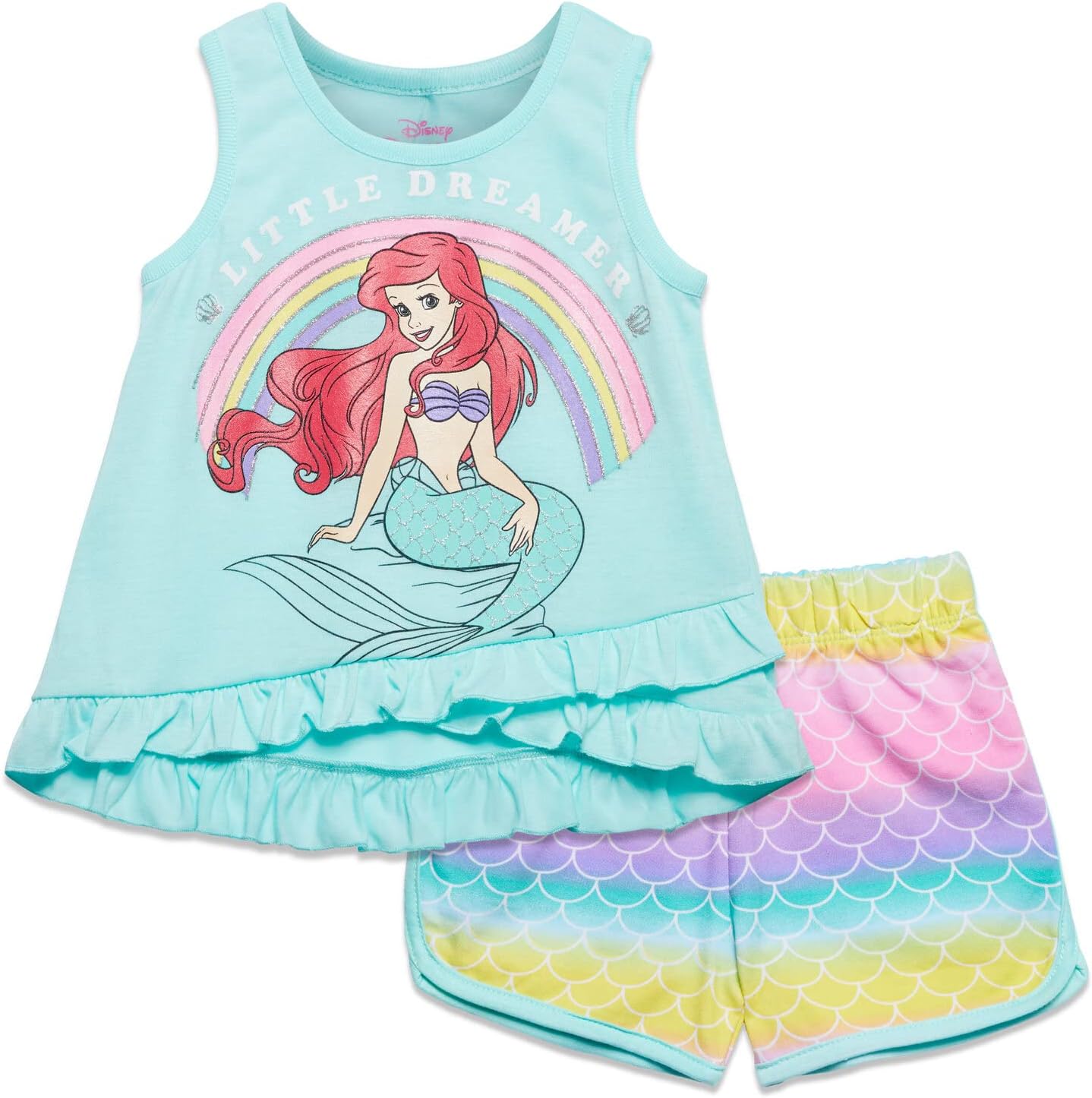 Disney Junior Tank Top and Dolphin Shorts Outfit Set for Kids