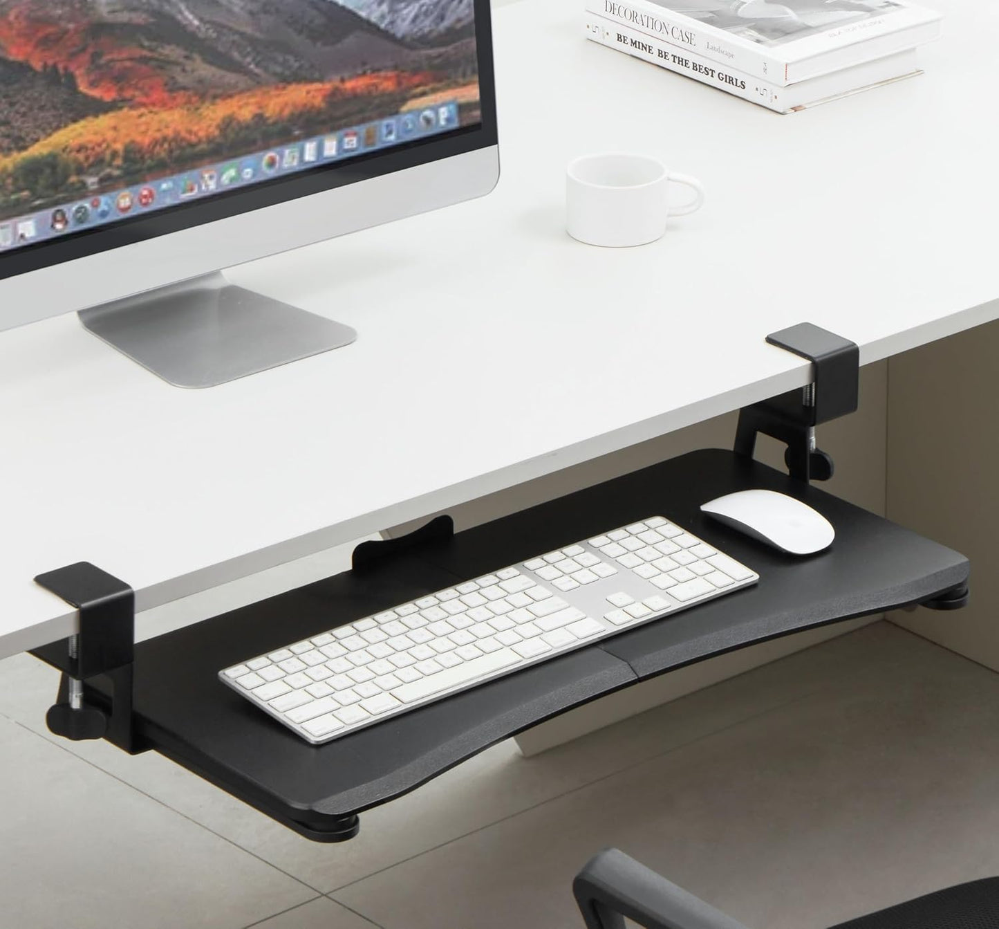 VONDETYR Ergonomic Clamp-On Keyboard Tray