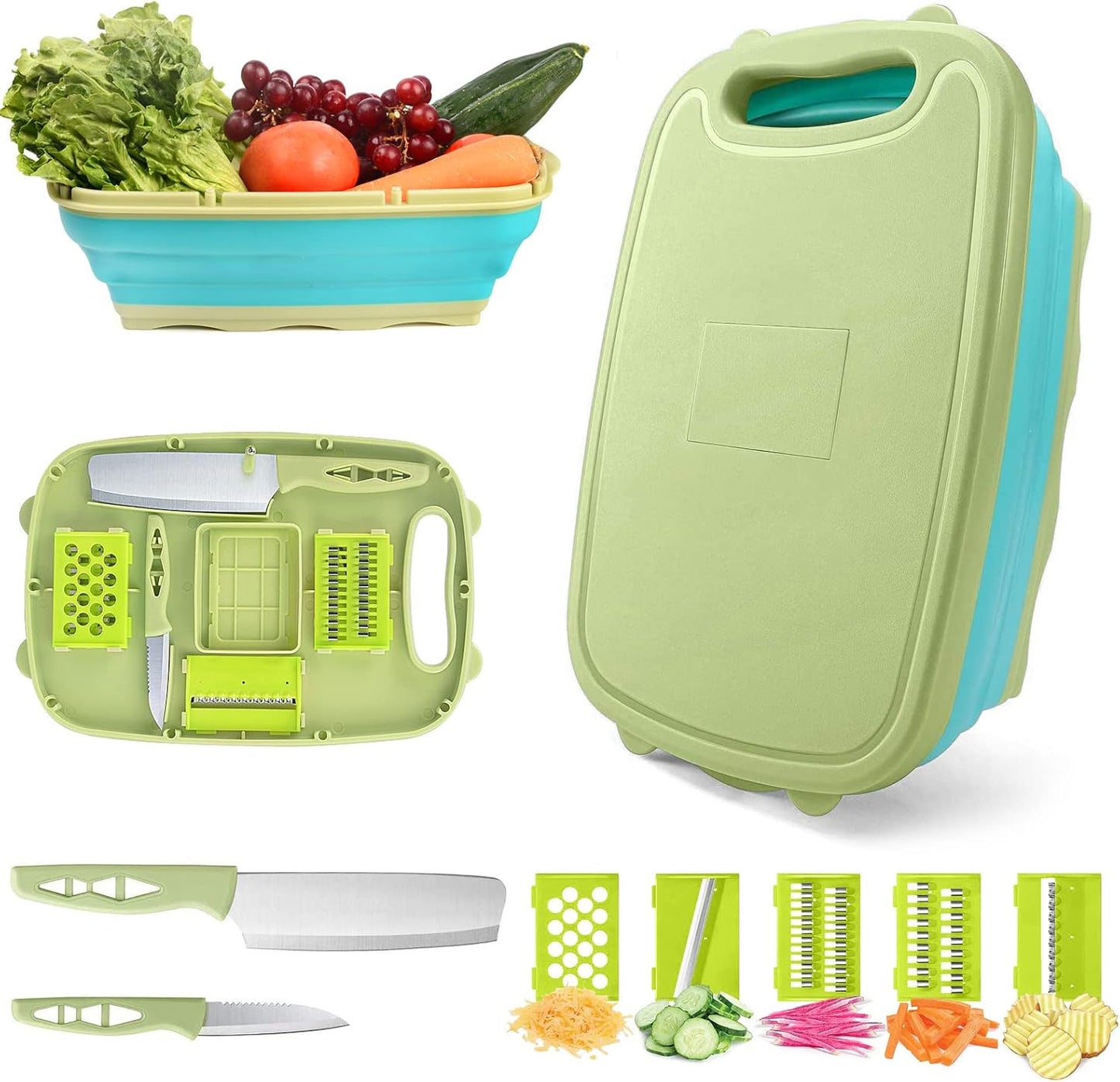 9-in-1 Collapsible Camping Cutting Board by HI NINGER