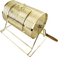 YH Poker Deluxe 11 in x 8 in Brass Plated Raffle Ticket Drum - Durable