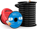4 Gauge Marine Wire 30 ft Red + 30 ft Black - Corrosion Resistant