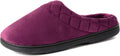 Dearfoams Darcy Microfiber Velour Clog Wide Widths - Cozy Memory Foam