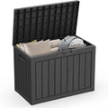 Outdoor Storage Housing Deck Box - 45 Gal Waterproof Patio Bench