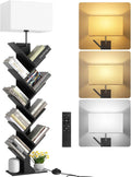 9 Tier Tree Bookshelf with Light, Remote & Timer - Space-Saving Floor
