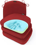 Gel Memory Foam Chair Cushions Set of 4 - Cooling Reversible Seat Pads