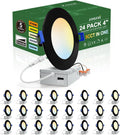4 in Black 5CCT Selectable Ultra-Thin LED Recessed Ceiling Light