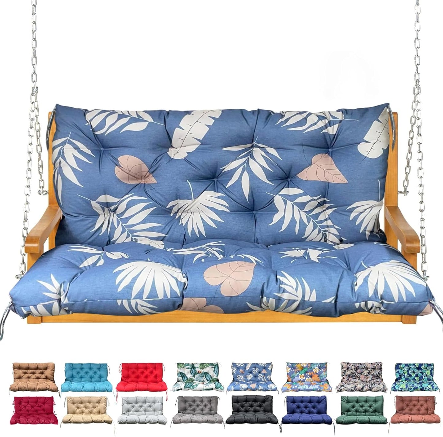 Porch Swing Cushion with Backrest for Outdoor Furniture Use