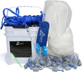 Saltwater Fishing Cast Net 3/8 and 1/4 Mesh - Easy Live Bait Catching