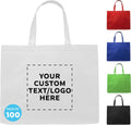 Custom Jumbo Sized Tote Bags Set of 100 for All Your Needs