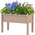 Small HDPE Raised Garden Bed Khaki - Elevated 10 Gal Planter