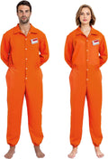 Orange Prisoner Jumpsuit Costume Men & Women - Durable Inmate Overalls