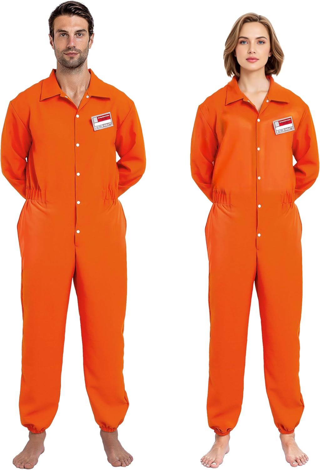 Spooktacular Creations Orange Prisoner Jumpsuit Costume for Adults