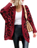 Leopard Cardigan for Women Long Sleeve Open Front - Soft Knit Fall