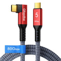 USB C Camera Tethering Cable Right Angle Thunderbolt 5 10 ft