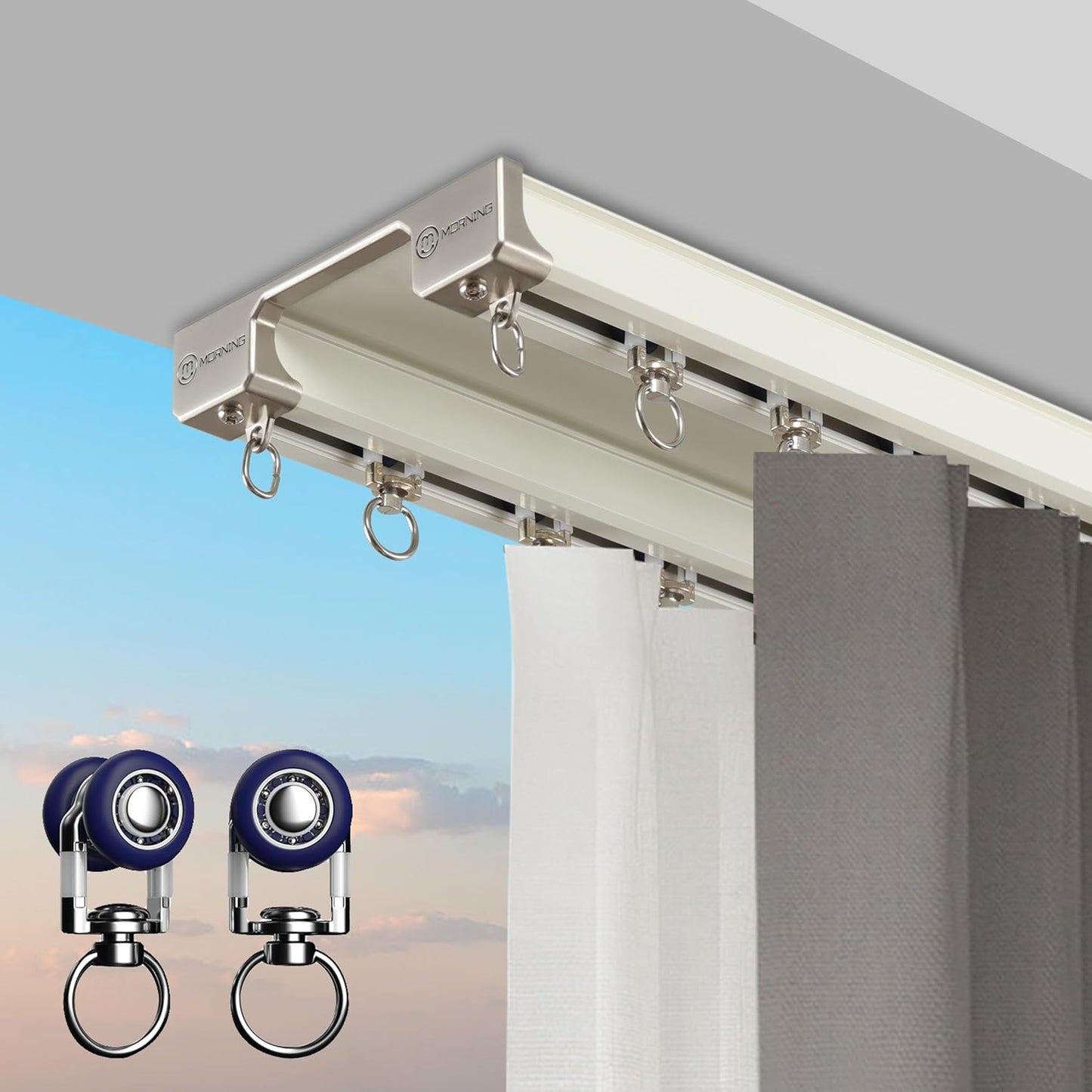 Effortlessly Split Spaces: Double Rail Curtain Track