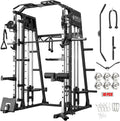 2200lbs Mikolo Smith Machine with LAT-Pull Down - Home Gym Power Cage
