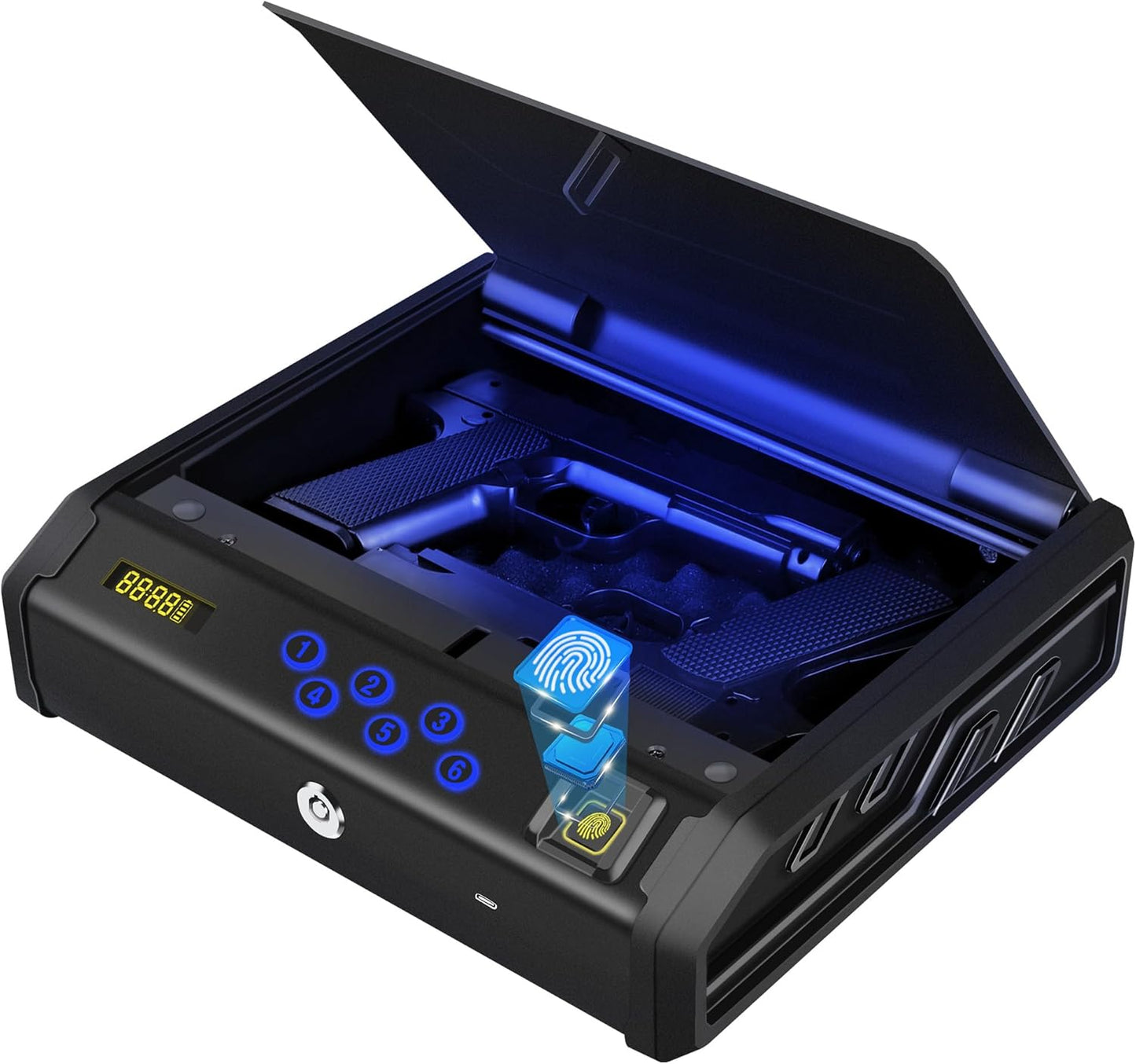 Biometric Gun Safe with Quick Access for Handguns and Valuables