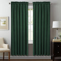 StangH Christmas Green Velvet Curtains 72 in Length - Luxe Blackout