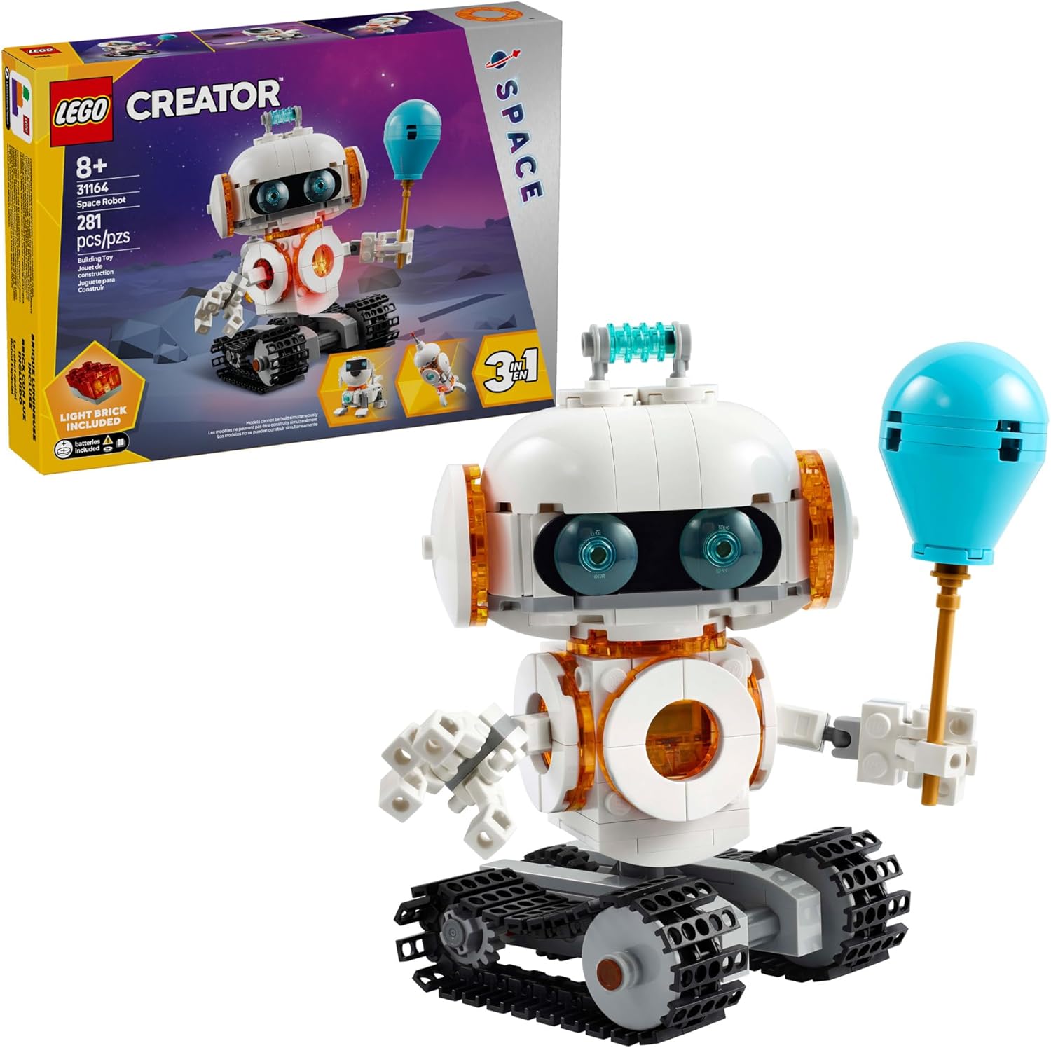 LEGO 3-in-1 Space Robot - Build Robot, Spaceship & Dog!