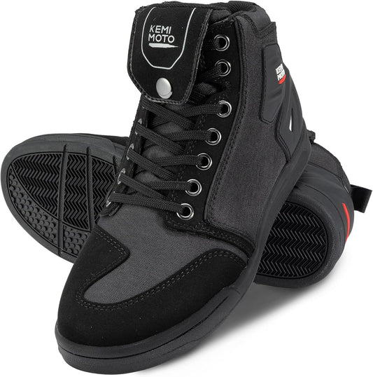 KEMIMOTO Motorcycle Shoes with Thick Heel for Safe Riding