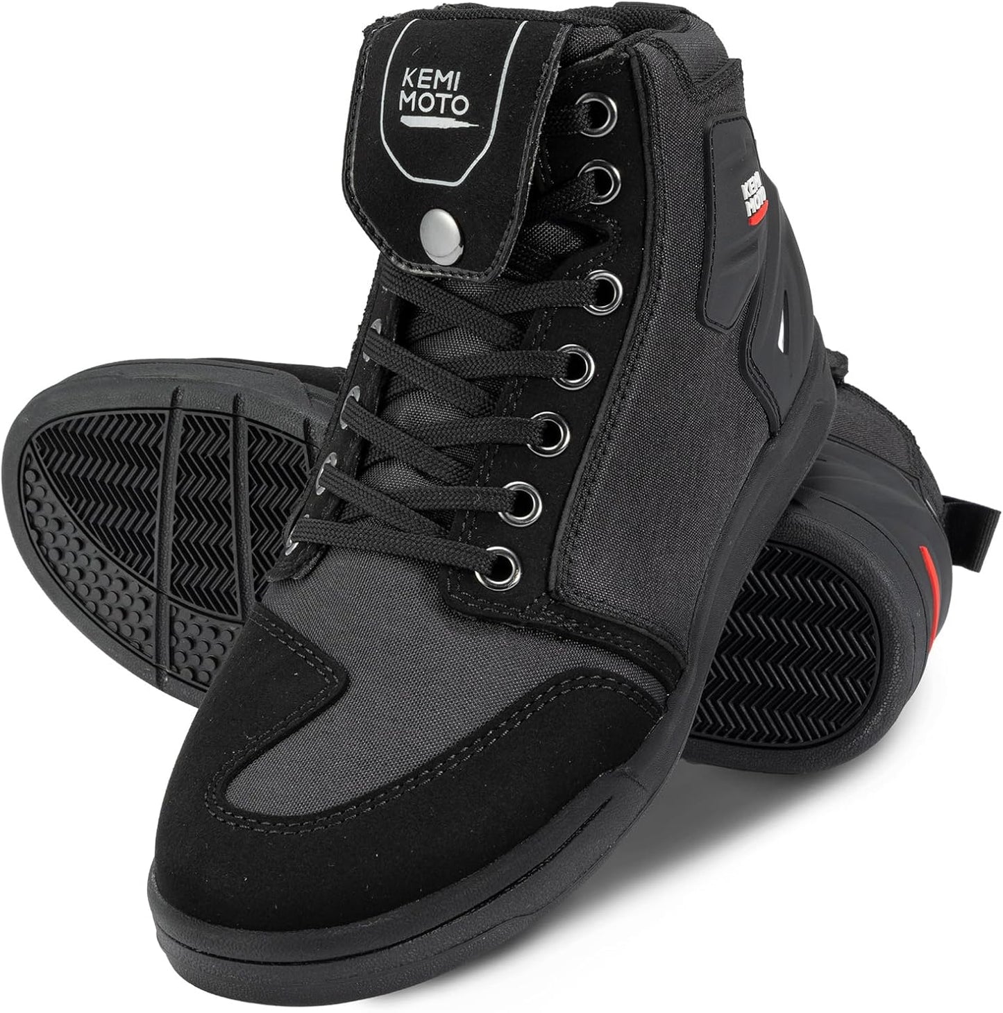 KEMIMOTO Motorcycle Shoes with Thick Heel for Safe Riding