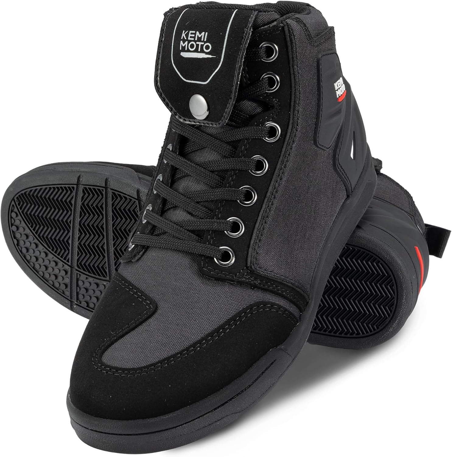 KEMIMOTO Motorcycle Shoes with Thick Heel for Safe Riding