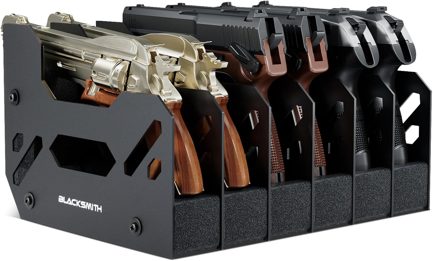 BlackSmith Foam Pistol Rack for Gun Safe Storage and Accessories