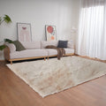 Ghouse Light Brown Beige Faux Rabbit Fur Rug for Cozy Spaces