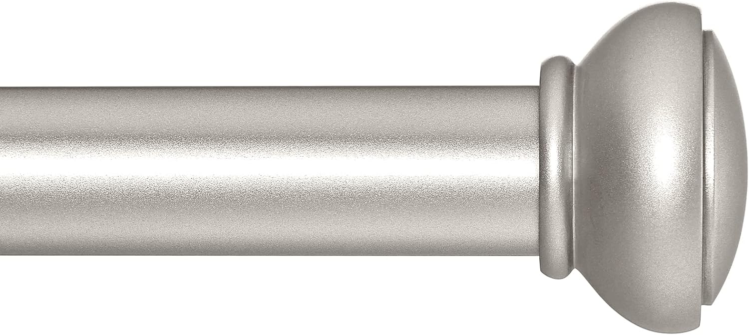 Adjustable 28-48 Silver Curtain Rod Set by SIMEWIN