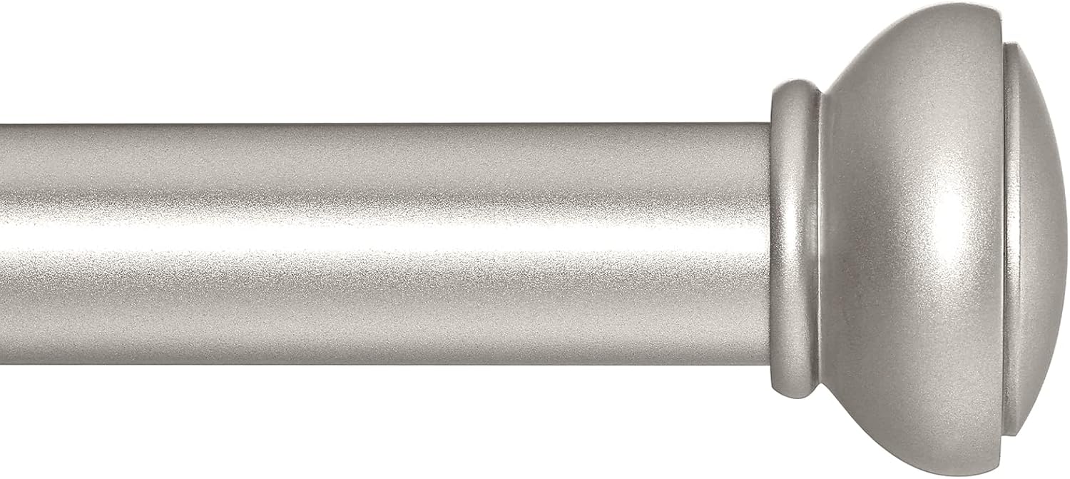 Adjustable 28-120 Inch Curtain Rod Set - Elegant Silver Finish by SIMEWIN