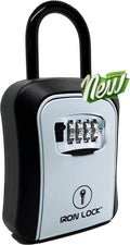 Iron Lock Key Lock Box Portable and Wall Mounted - Waterproof 4 Digit