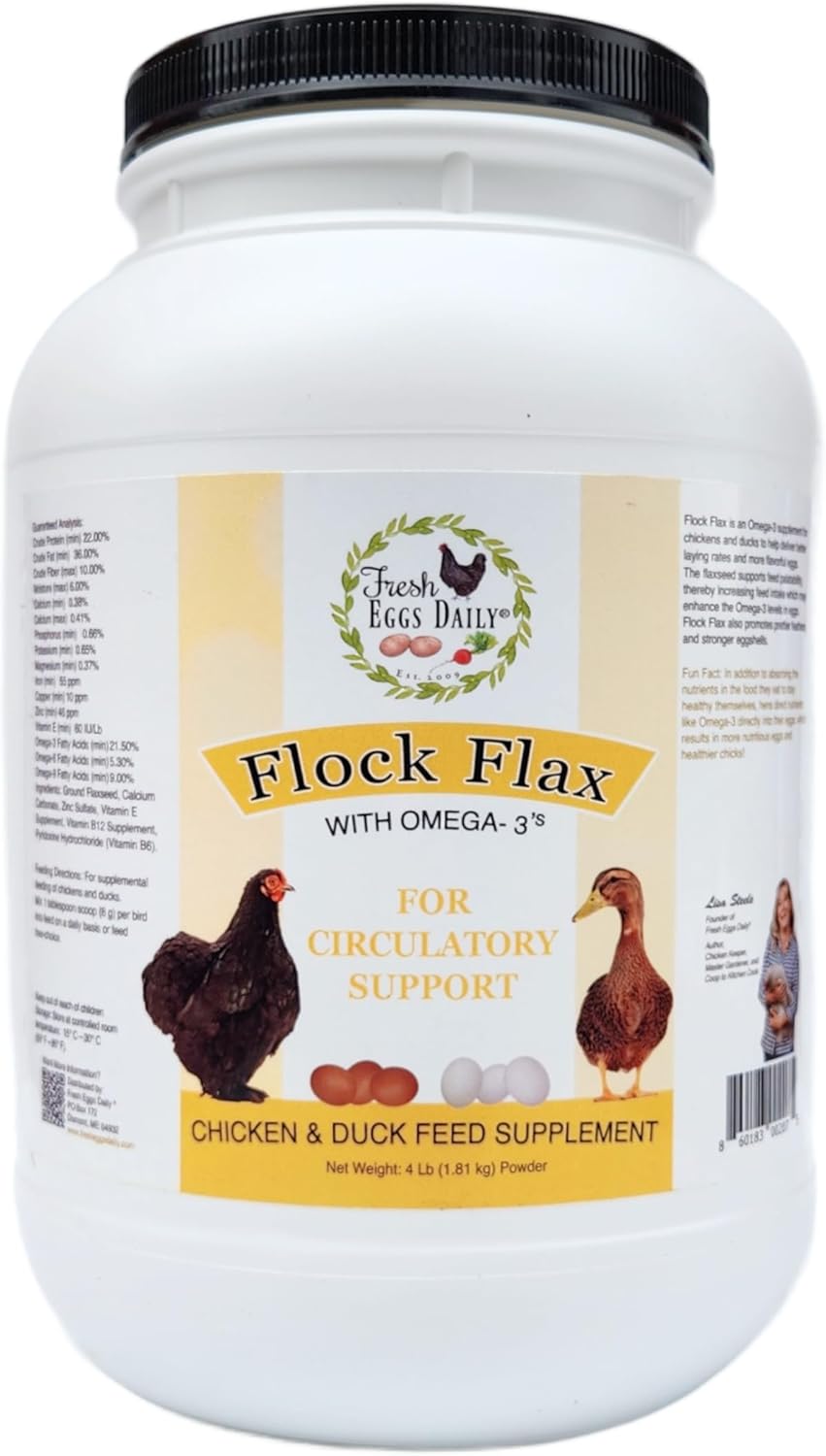 Fresh Eggs Daily Flock Flax Natural Supplement for Chickens