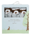 Grey Raccoon Pair and A Spare Blankie Set - Triple Soft Newborn Gift
