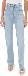 Levi's Womens Ribcage Full Length Jeans - Waist-Defining High Rise