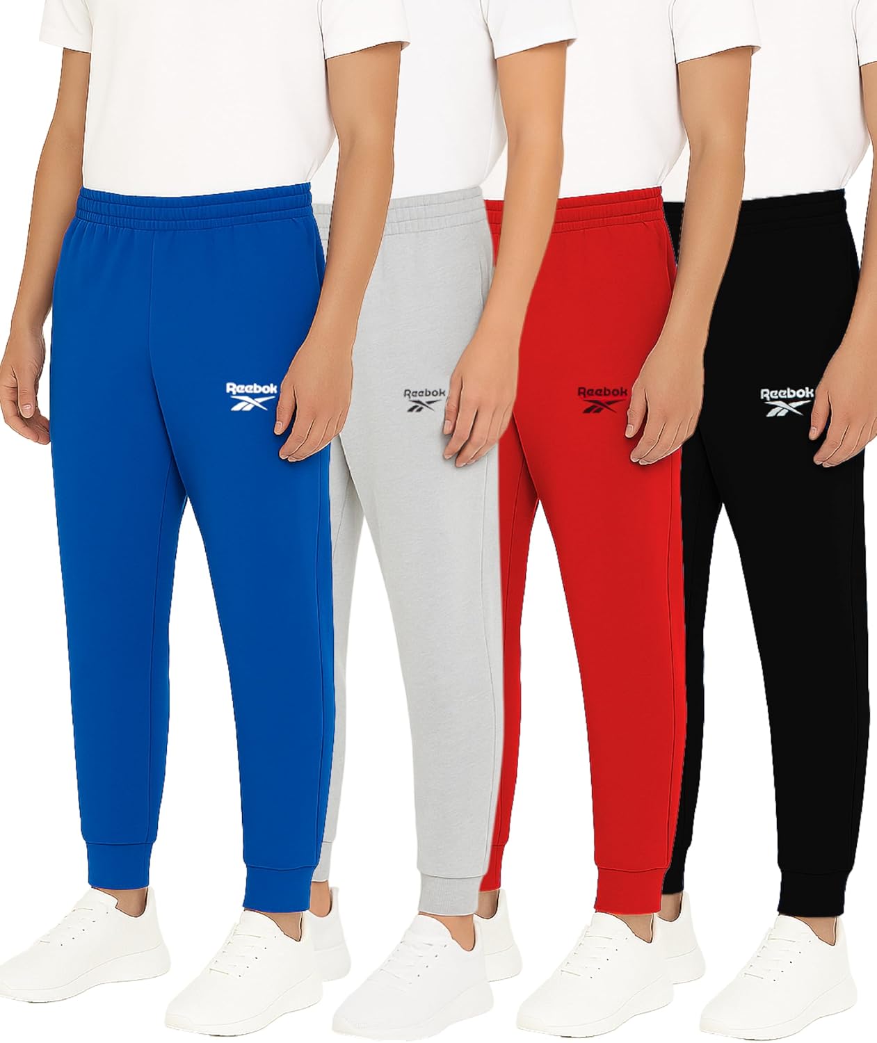 Reebok Boys Sweatpants 4 Pack Soft Performance Fleece Joggers