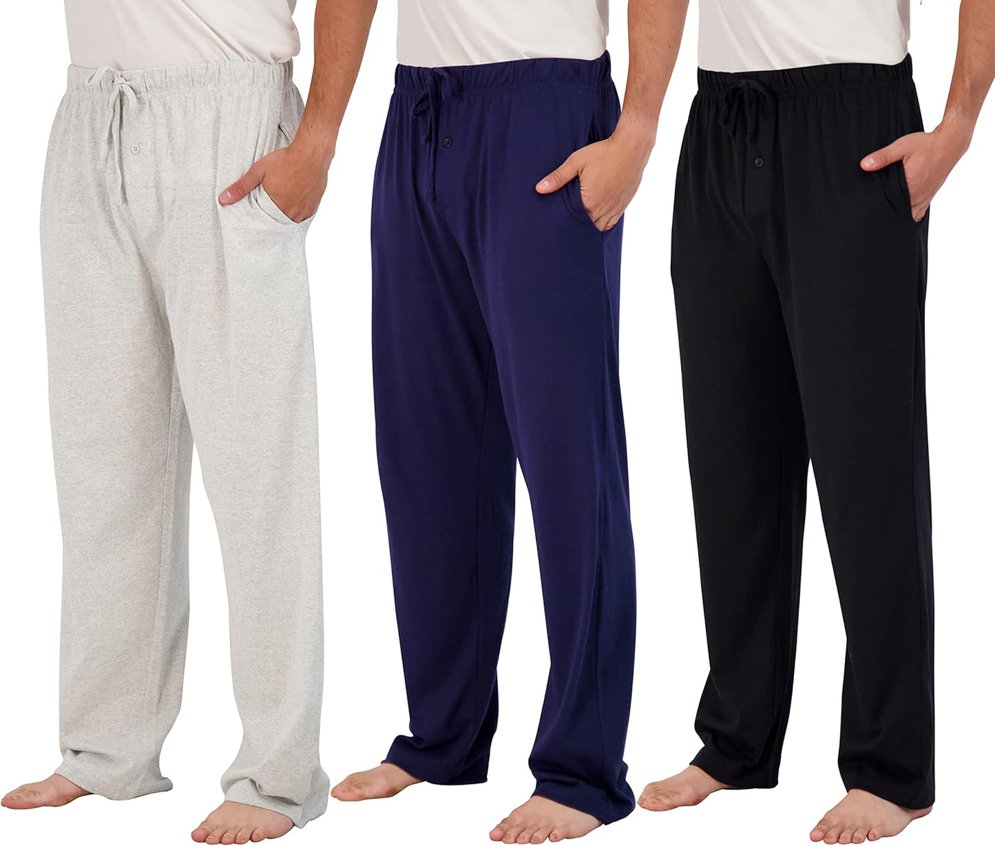 Real Essentials Men's Pajama Pants: Comfortable Lounge Bottoms