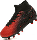 Kids Soccer Cleats High Top Training Shoes - Lightweight Turf Grip