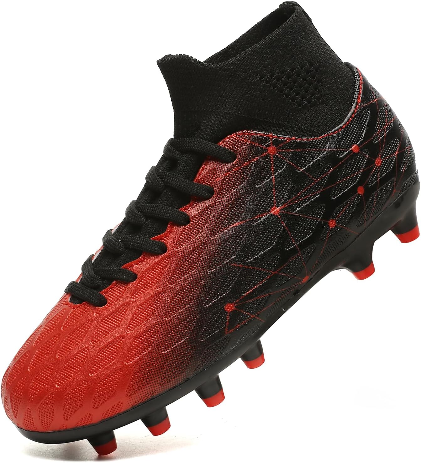 Hanani Boys Girls Soccer Cleats for Kids High Top Training Shoes