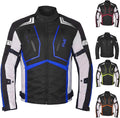 HWK Scorpion Motorcycle Jacket for Men & Women - Blue Large