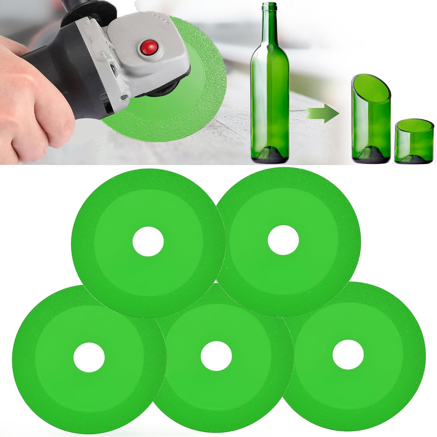 Diamond Glass Cutting Disc Set - Precision Grinding for Glass & Tile