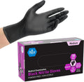 MedPride Black Nitrile Powder-Free Exam Gloves, Medium - Heavy Duty