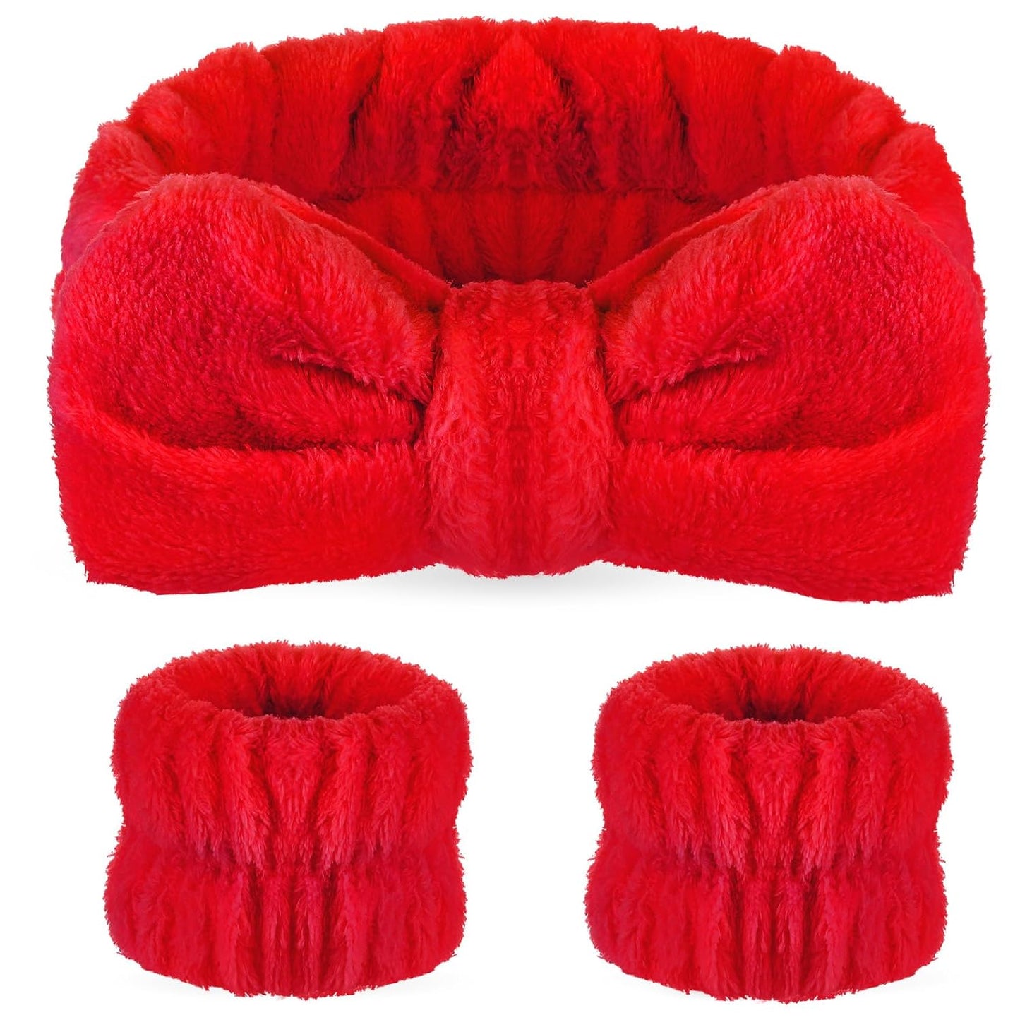 Hanaive Spa Set: Soft Bow Headband Trio