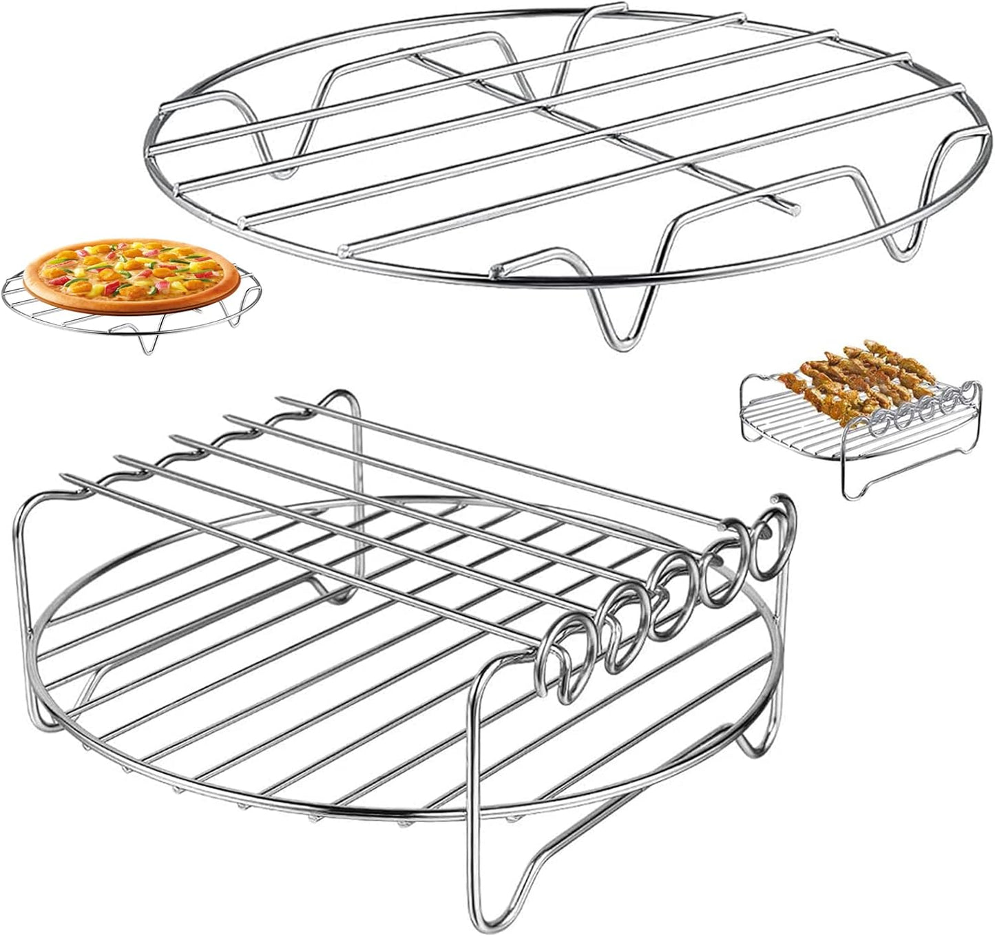 Double Layer Air Fryer Rack Set - Enhance Cooking Capacity!