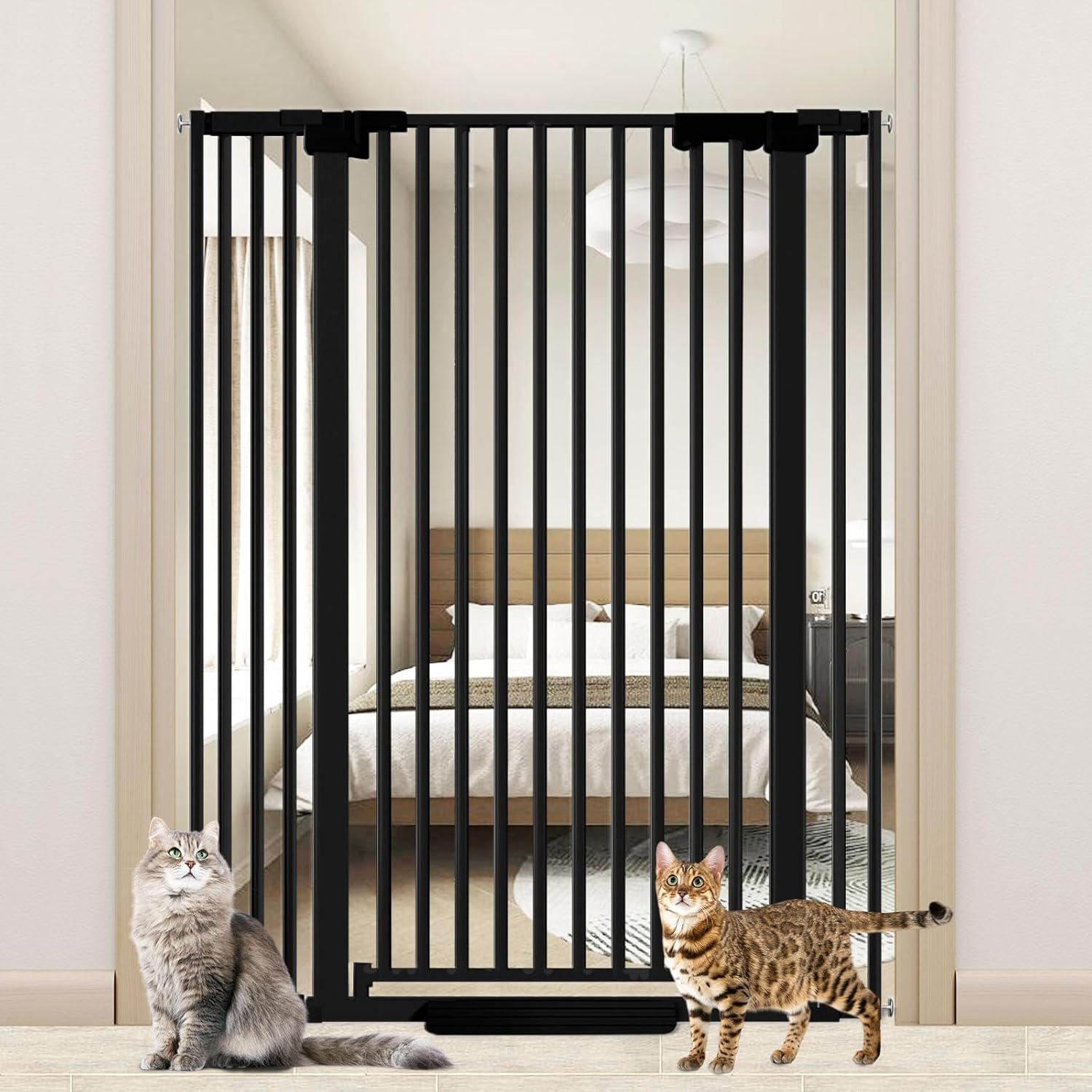51-Inch Extra Tall Cat Gate for Doorways and Hallways