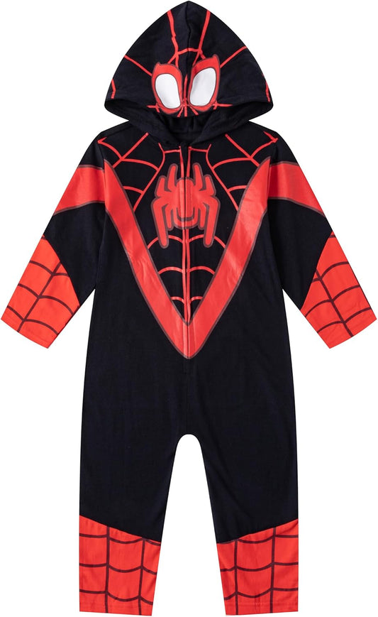 Marvel Miles Morales Spider-Man Boys Cosplay Hooded Coverall