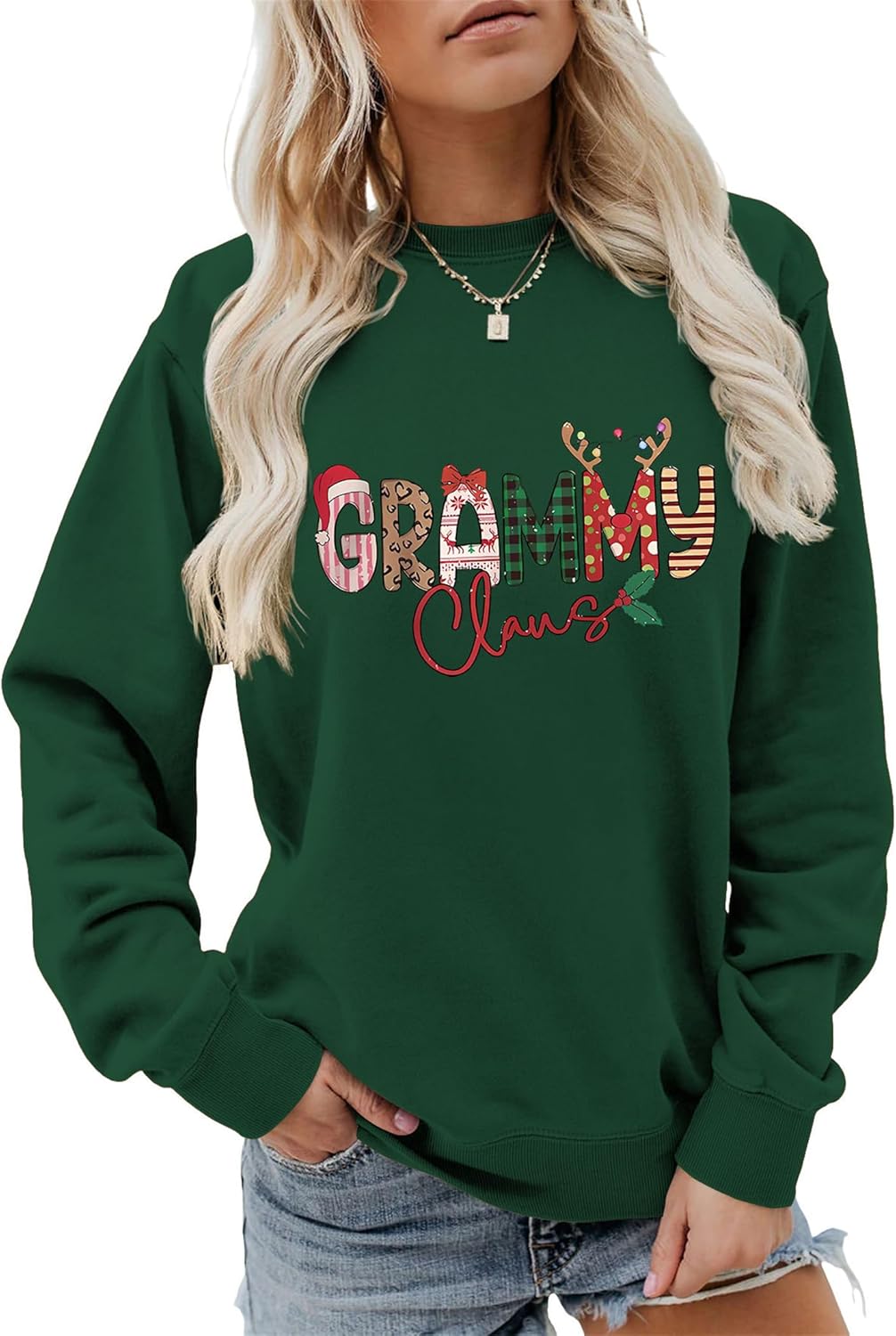 Cozy Grandma Claus Sweatshirt for Festive Holidays!