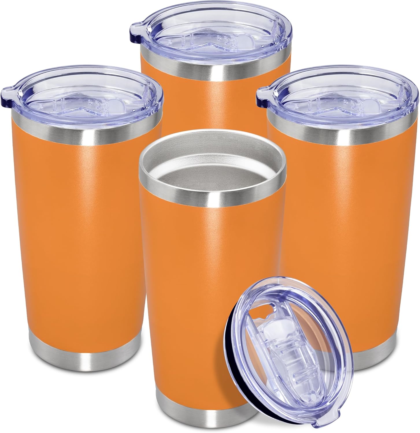 20 oz Tumbler Coffee Travel Tumblers Bulk with Lid - Orange